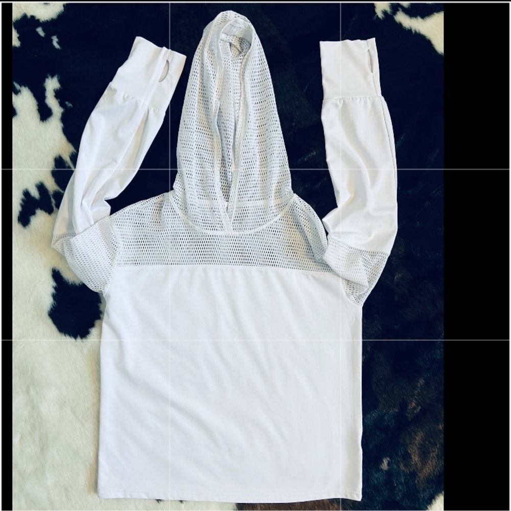 Zella Mesh Cropped Hoodie Sweater XL
